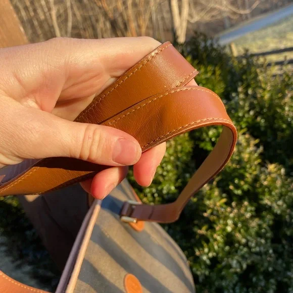 Fendi Pequin Striped shoulder Tote Bag - Picture 9 of 14